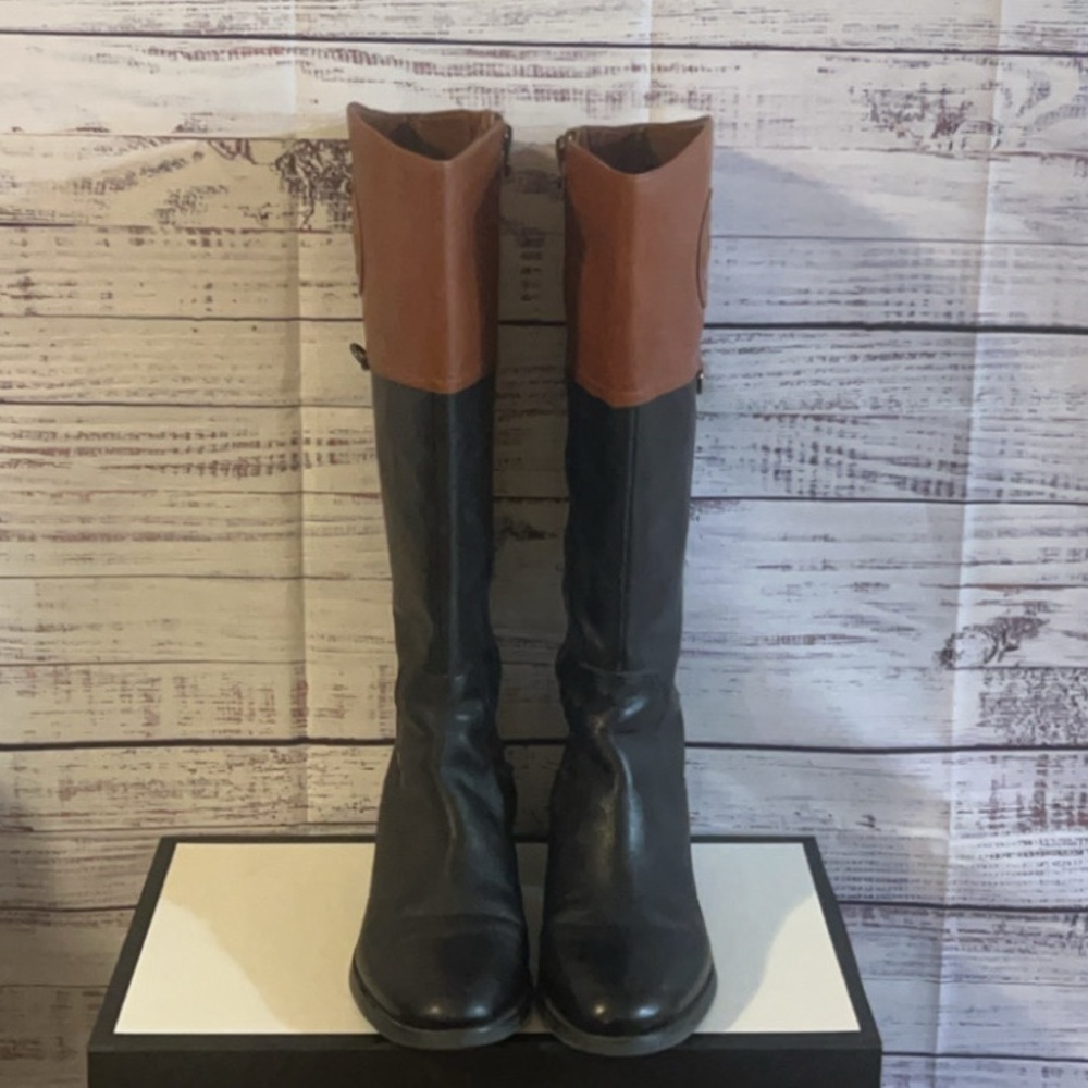 Etienne Aigner Chastity Two-toned Riding Boot - Picture 3 of 4